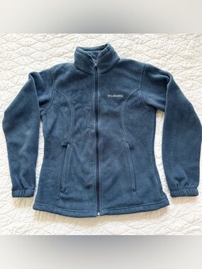 Columbia Benton Springs Fleece Jacket M Blue Zip Up Women Outdoor Layering Soft